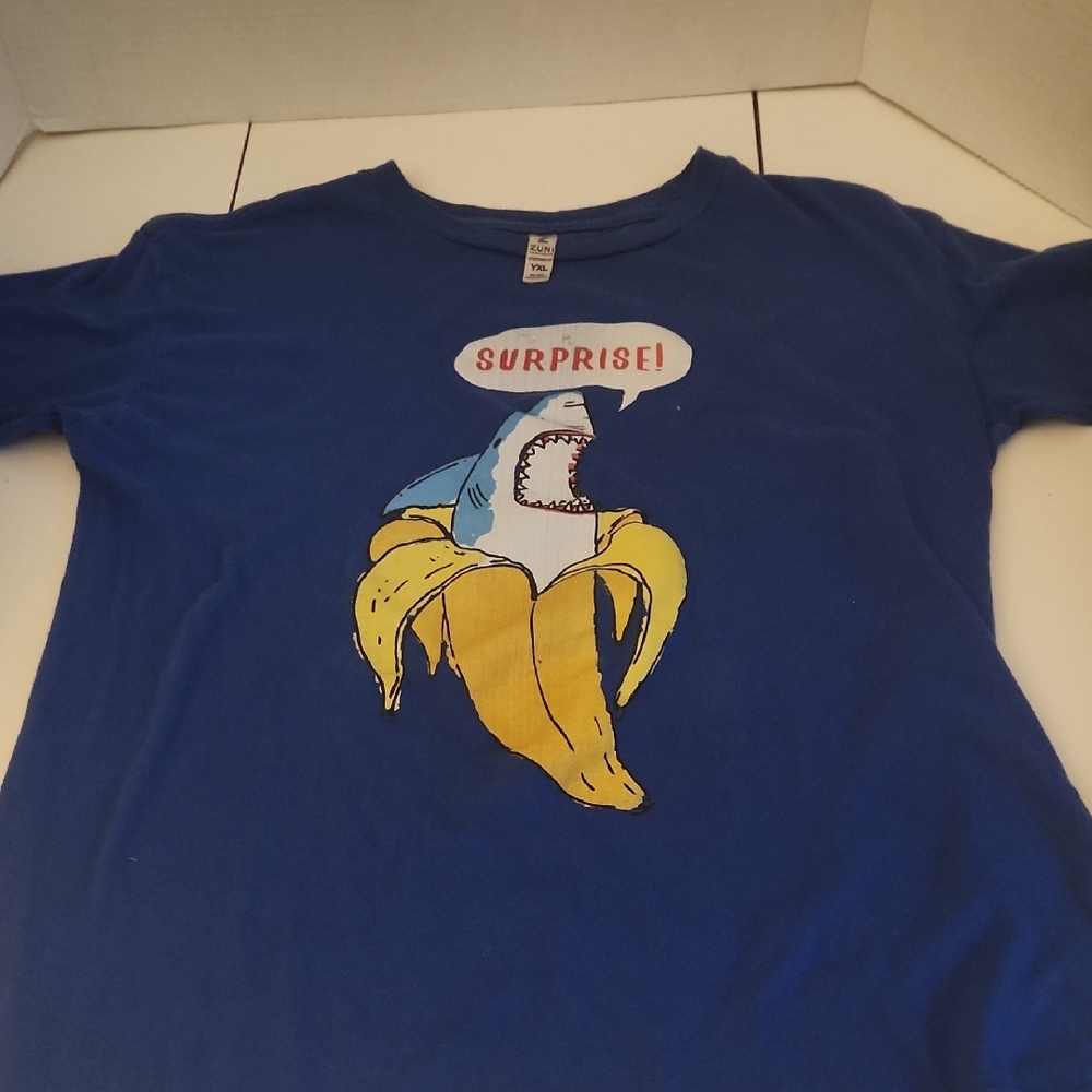 Surprise Shark Kids Short Sleeve Tee - Blue